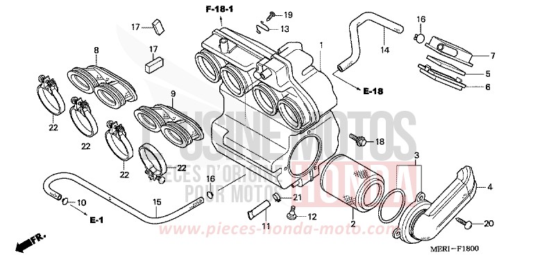 FILTRE A AIR de CBF600S ABS NORTH POLE BLUE METALLIC (PB342) de 2005